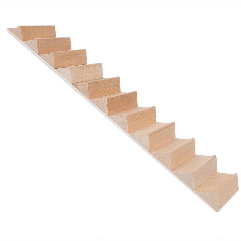 1:12 Miniature Wood Staircase DIY Step Stair Crafts Decorative Dollhouse