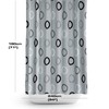 Tropik Home Grey Rings Fabric Shower Curtain Extra Long, Wide