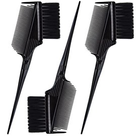 Emperor - 3 cepillos de tinte en ángulo con peines integrados - aplicador de tinte para el cabello - Cepillo para retocar las raíces del cabello - Pinceles de color para peluquería