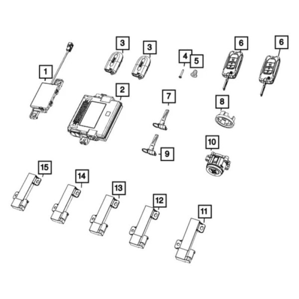 Dodge 68498032AC Outer Keyless Entry Antenna