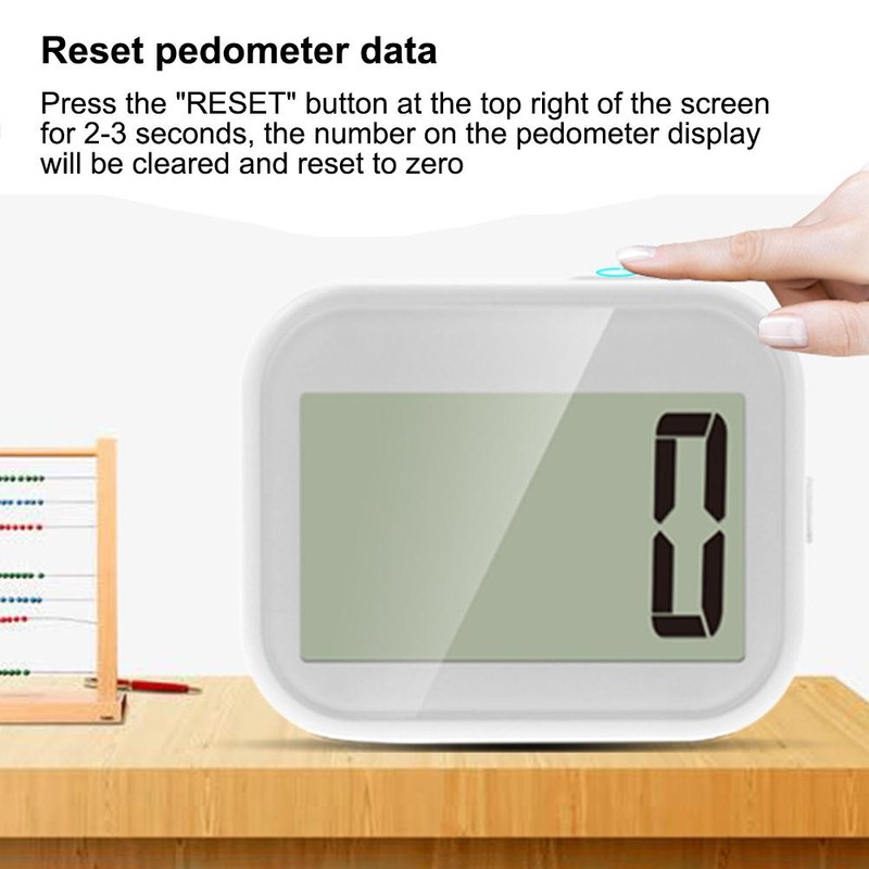 3D Pedometer with Belt Clip and Large Screen Display Walking