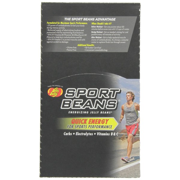Jelly Belly Sport Beans, Orange Energizing Jelly Beans, 1-Ounce Bags (Pack of 24)
