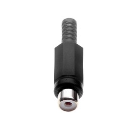 In Line Phono Socket, Black - Pack Of 10, RCA Panel Female Adapter Nickel Plated Connector, For Amplifier Audio Terminal Plug