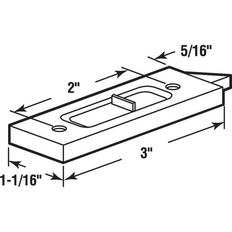 Prime-Line F 2598 White Vinyl Vertical Hung Sliding Window Lock