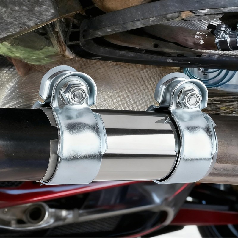 45mm Double Bolt Exhaust Clamp, Stainless Steel Band Clamp, Exhaust