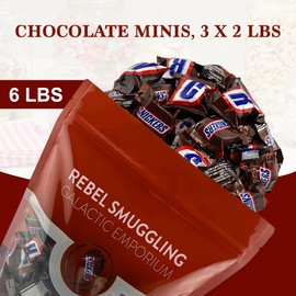 Mini Chocolate Caramel Candy Bars Bulk 3 x 2LB Bags by Rebel Smuggling Galactic Emporium (6lbs Total)