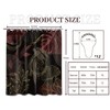 soeeao Black and Dark Red Shower Curtain Boho Mid Century