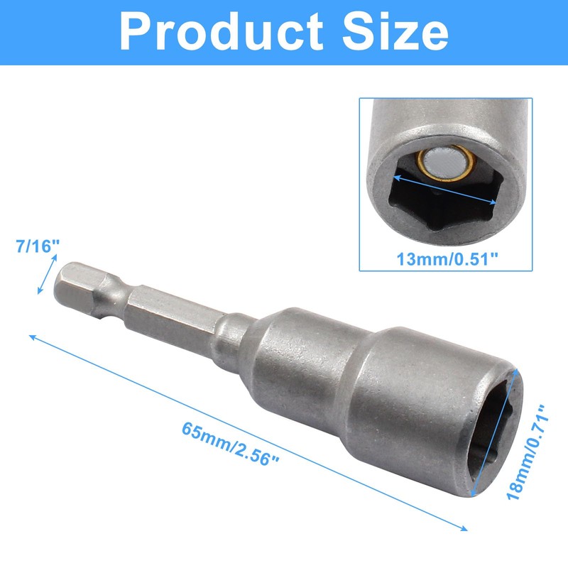 Litoexpe 10 Pcs 7/16 Inch Hex Magnetic Power Hex Nut