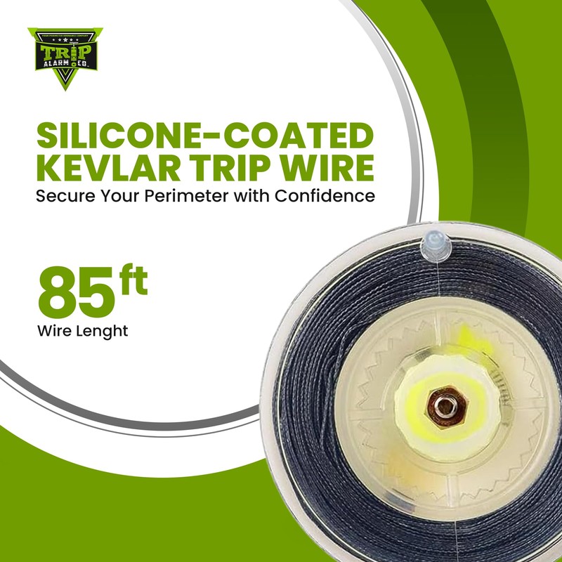 Trip Alarm Co Kevlar Tripwire 85ft Reusable Reel – Silicone