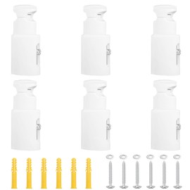 Pack of 6 Radiator Holder, Radiator Console, Bathroom Radiator, Towel Holder, Radiator Bathroom Holder for Straight and Curved Bathroom Radiators (White)