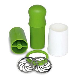 Easylife Herb and Spice Mill Grinder, Manual Spice Grinder, Small Spice Grinder (L17cm x Dia 8cm), Dishwasher Safe Herbs Cutter, Herb Grinder Plastic with Stainless Steel Blades - Fully Guaranteed