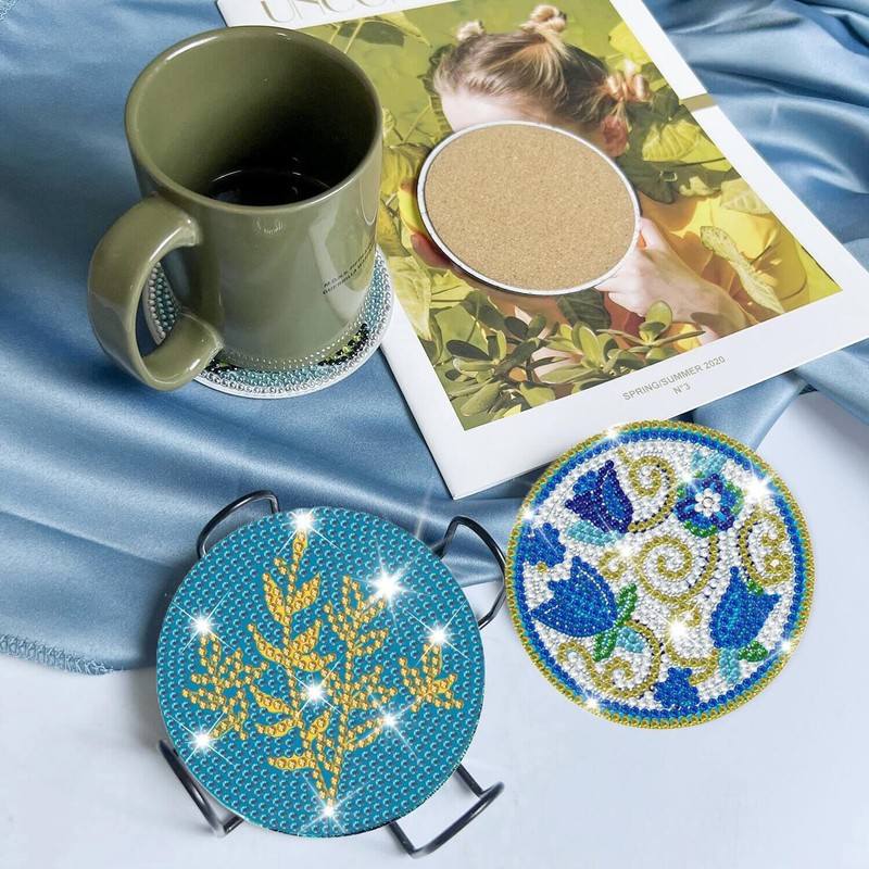 profit.relaxed Diamond Art Coasters Beginners DIY Diamond Beads Blizzard Pattern