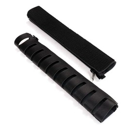 Under Desk Cable Organizer 2-Pack – PU Leather, Zipper Closure with 10 Cable Slots, Tool-Free Mount, Connectable Design for Home and Office Wire Management (Black)