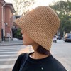 GSHLLO Crochet Bucket Straw Sun Hat Wide Brim Sun Cap
