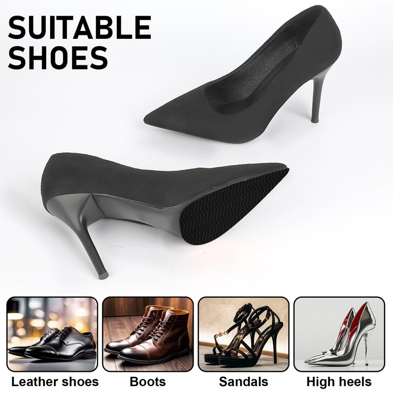 8 Pack Shoe Sole Protector - Self-Adhesive Anti-Slip Grips for