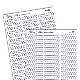 Water Tracker Stickers, 2 sheets, 114 Stickers, 1.5" wide sticker, Health & Wellness Planner