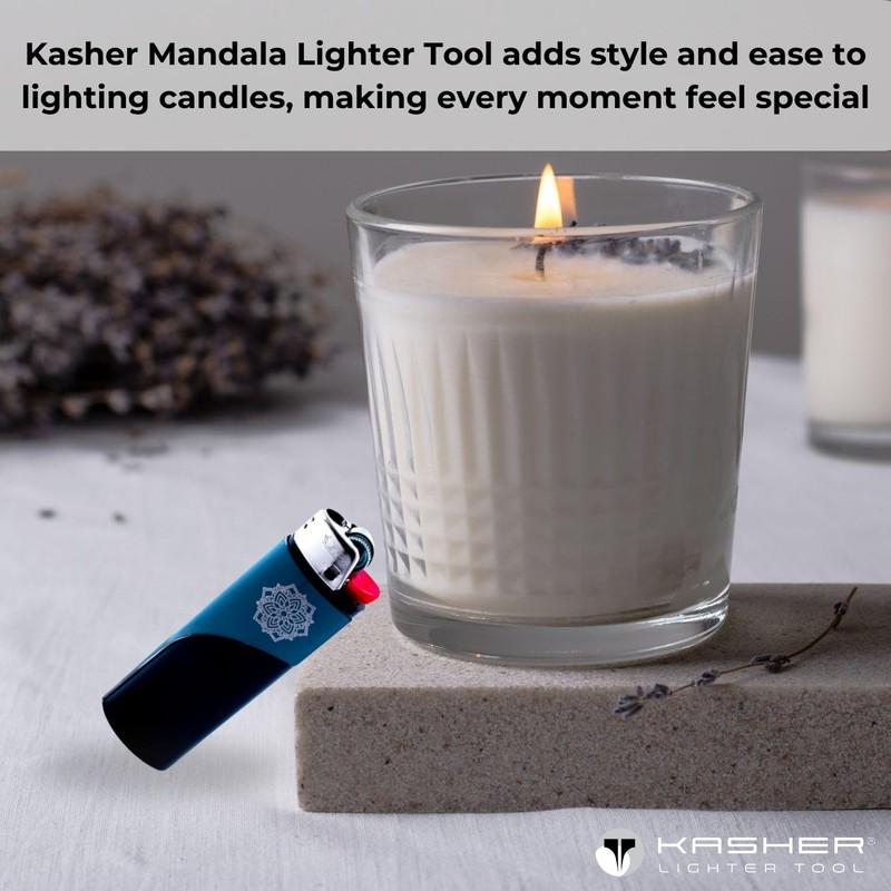 Kasher Mandala Lighter Case with Lighter - Stylish & Durable