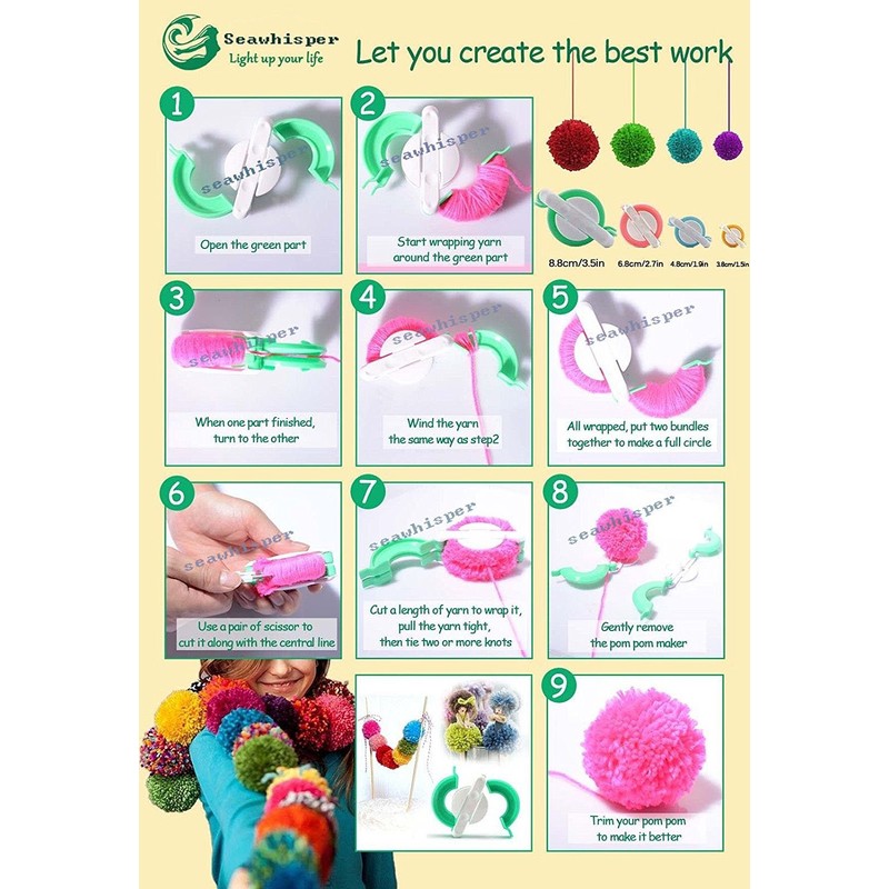 Pompom Maker Bommelmacher Bommel Pom Pom Maker Ponponmaker Basteln