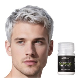 Temporary White Hair Color, Washable Makeup White Hair Dye | Realistic & Safe, Perfect for Santa Beard, Eyebrows, Whitener Hair Paint for Halloween Cosplay, Theatre, Film, Party, Easy to Apply (1 oz)