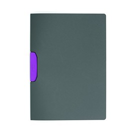 Durable 230408 Clip Folder Duraswing Color for 30 Sheets DIN A4, Bag 5-Piece, Anthracite with Pink Clip