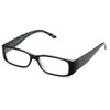 Unisex Clear Lens Plastic Fashion Glasses in Black