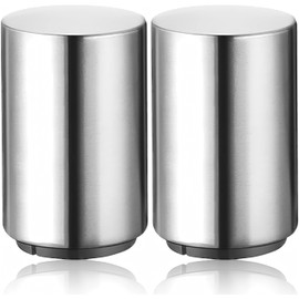Magnetic Beer Bottle Opener with Automatic Cap Catcher, Ultra Premium Stainless Steel Soda & Beer Bottle Opener, Push & Pull Convenient Design Bar Accessory (2 pcs)