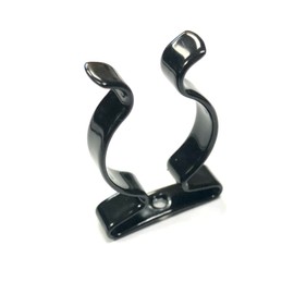 ONESTOPDIY.COM 4 x Terry Tool Clips Black Plastic Coated Spring Steel Grips Dia. 38MM