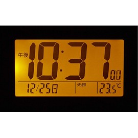 Rhythm 8RZ215SR19 Alarm Clock, Radio Clock, Solar, Auxiliary Power Supply, Temperature, Calendar, Silver, 3.3 x 4.3 x 1.8 inches (8.3 x 10.8 x 4.5 cm)