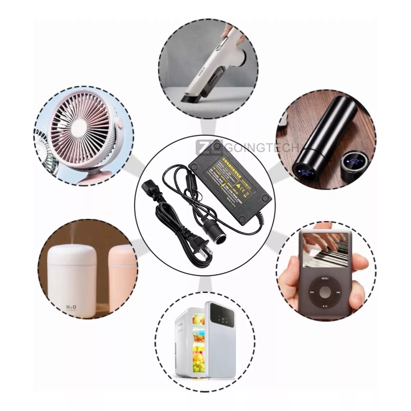 Zcgoingtech Adaptador De Corriente Encendedor Coche 110v Ac A 12v