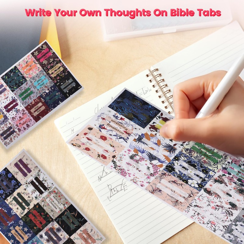 Bible Tabs for Women, 75 Pcs Bible Tabs for Study