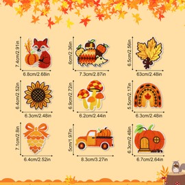 9pcs Thanksgiving Iron on Patches, Autumn Embroidery Repair Patch Maple Leaves Squirrel Mushroom Sunflower Pumpkin Patch Decorations DIY Crafts Accessories for Clothing Backpack Hat Jacket