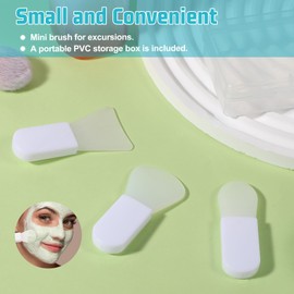 3PCS Face Mask Applicator Brushes, Silicone Makeup Spatula Portable Beauty Tools Set Soft Facial Mud Mask Applicator Brush for Moisturizers Clay, Cosmetic Masks, Eye Masks, Body Lotion, Serum, Cream