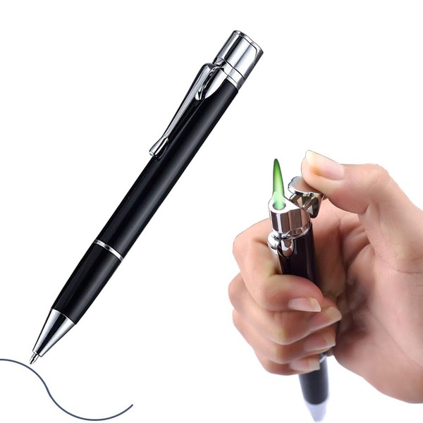 Butane Torch Lighter - Ballpoint Pen Lighter, Windproof Solar Beam