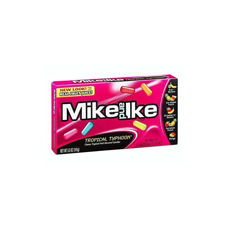 Mike & Ike, Tropical Typhoon Flavored Candies, 5oz Box (Pack