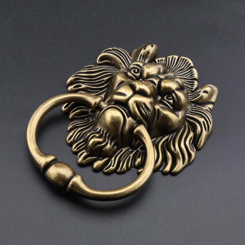 Be In Your Mind Door Knocker 6.2" Tiger Head Antique