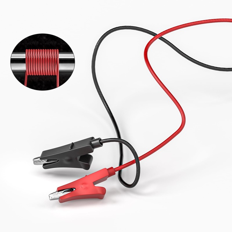 Cleqee 10PCS Alligator Clips Electrical Test Leads Dual Ended Crocodile