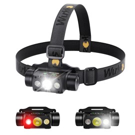 Wurkkos HD50 4000 Lumens Super Bright Headlamp, Head Lamp with Red Light Mode, High CRI, LED Headlamp with Magnetic Tailcap, Rechargeable Headlamps for Adults, Camping, Night Fishing, Hiking, IPX67