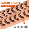 Natural Cluster Lashes D Curl Eyelash Extensions Wispy Individual Lashes