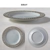Minoru Pottery Mino Ware Gran 160 Plate, Gray, Set of