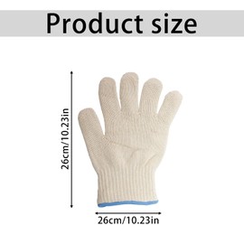 Bojueshaw 2pcs Heat-Resistant Baking Gloves,Non-Slip Hand Protection,Oven Gloves with Fingers for Grill BBQ Cooking Baking Soldering