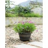 Gardenised 4-Piece Round Half Barrel Flower Pots Rustic Farmhouse Style