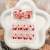 Valentine's Day Press on Nails Short Square Fake Nails with