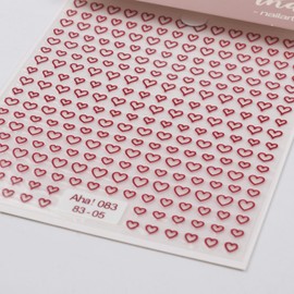 Valentine's Day Nail Stickers for Women - 5D Embossed Red Heart Shape Nail Decals, Perfect Nail Art Supplies for Creative Designs! 1 Sheet of Festive Love-Themed Nail Designs to Celebrate Romance