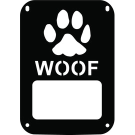 JeepTails Dog Paw Woof Tail Lamp Covers Compatible with Jeep JK Wrangler - Black - Set of 2