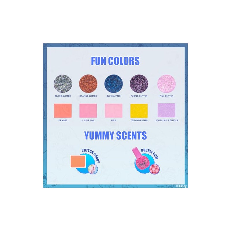 Stitch Set de Maquillaje con Espejo Luminoso Gloss y Esmalte