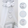 Mosquito Netting Canopy Drape Only Fits Crib, Moses Basket (Hearts