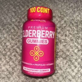 Lifecentric Health Premium Elderberry Gummies 100ct Immune Support Propolis