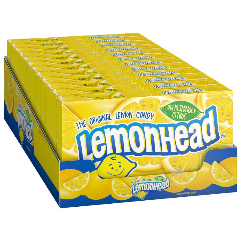 Lemonhead Hard Lemon Candy, 5 Ounce Movie Theater Candy Boxes