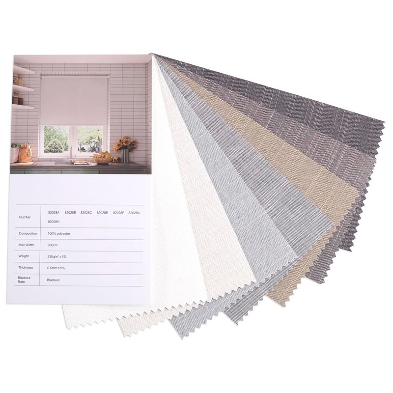 Zshine Motorized Window Blinds Fabric Samples of Blackout Light Filtering