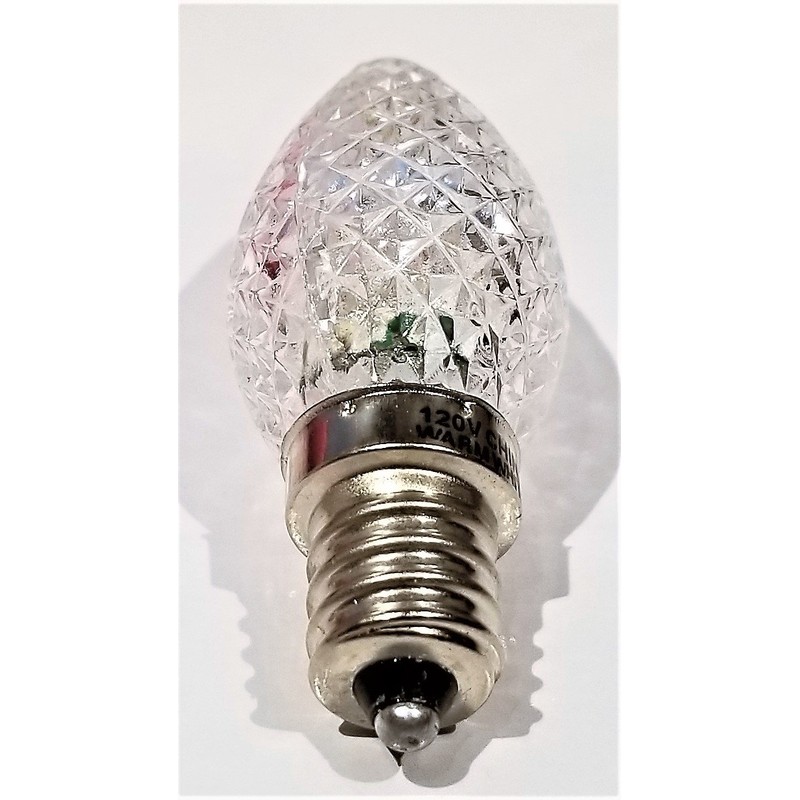 Halco Lighting Technologies Proled C7WW/FC/LED 80516 Led C7 Clear Faceted